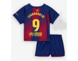 Barcelona Robert Lewandowski #9 Domácí dres komplet pro Děti 2025-26 Krátkým Rukávem (+ Krátké kalhoty)