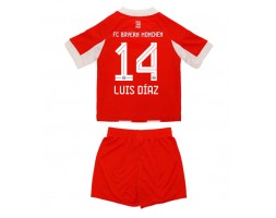 Bayern Munich Luis Diaz #14 Domácí dres komplet pro Děti 2025-26 Krátkým Rukávem (+ Krátké kalhoty)
