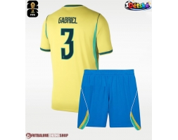 Brazílie Gabriel Magalhaes #3 Domácí dres komplet pro Děti MS 2026 Krátkým Rukávem (+ Krátké kalhoty)