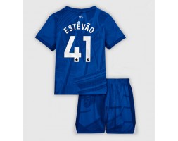 Chelsea Estevao Willian #41 Domácí dres komplet pro Děti 2025-26 Krátkým Rukávem (+ Krátké kalhoty)