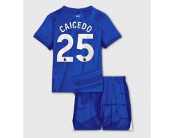 Chelsea Moises Caicedo #25 Domácí dres komplet pro Děti 2025-26 Krátkým Rukávem (+ Krátké kalhoty)