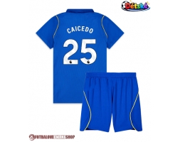 Chelsea Moises Caicedo #25 Domácí dres komplet pro Děti 2026-27 Krátkým Rukávem (+ Krátké kalhoty)