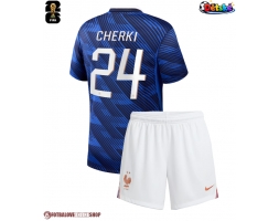 Francie Rayan Cherki #24 Domácí dres komplet pro Děti MS 2026 Krátkým Rukávem (+ Krátké kalhoty)