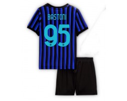 Inter Milan Alessandro Bastoni #95 Domácí dres komplet pro Děti 2025-26 Krátkým Rukávem (+ Krátké kalhoty)