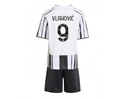 Juventus Dusan Vlahovic #9 Domácí dres komplet pro Děti 2025-26 Krátkým Rukávem (+ Krátké kalhoty)