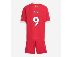 Liverpool Alexander Isak #9 Domácí dres komplet pro Děti 2025-26 Krátkým Rukávem (+ Krátké kalhoty)