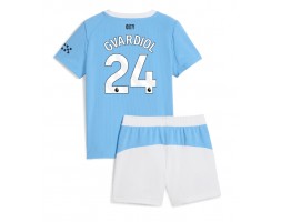 Manchester City Josko Gvardiol #24 Domácí dres komplet pro Děti 2025-26 Krátkým Rukávem (+ Krátké kalhoty)