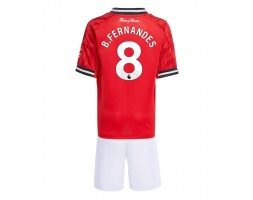 Manchester United Bruno Fernandes #8 Domácí dres komplet pro Děti 2025-26 Krátkým Rukávem (+ Krátké kalhoty)