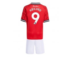 Manchester United Rasmus Hojlund #9 Domácí dres komplet pro Děti 2025-26 Krátkým Rukávem (+ Krátké kalhoty)
