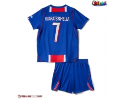 Paris Saint-Germain Khvicha Kvaratskhelia #7 Domácí dres komplet pro Děti 2026-27 Krátkým Rukávem (+ Krátké kalhoty)