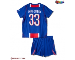 Paris Saint-Germain Warren Zaire-Emery #33 Domácí dres komplet pro Děti 2026-27 Krátkým Rukávem (+ Krátké kalhoty)