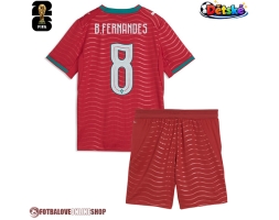 Portugalsko Bruno Fernandes #8 Domácí dres komplet pro Děti MS 2026 Krátkým Rukávem (+ Krátké kalhoty)