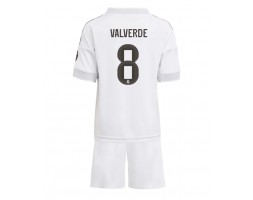 Real Madrid Federico Valverde #8 Domácí dres komplet pro Děti 2025-26 Krátkým Rukávem (+ Krátké kalhoty)