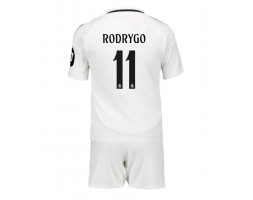 Real Madrid Rodrygo Goes #11 Domácí dres komplet pro Děti 2024-25 Krátkým Rukávem (+ Krátké kalhoty)