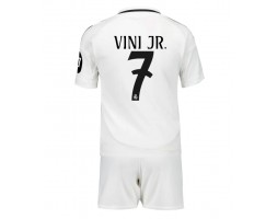 Real Madrid Vinicius Junior #7 Domácí dres komplet pro Děti 2024-25 Krátkým Rukávem (+ Krátké kalhoty)