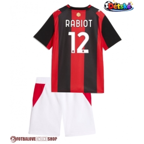 AC Milan Adrien Rabiot #12 Domácí dres komplet pro Děti 2026-27 Krátkým Rukávem (+ Krátké kalhoty)