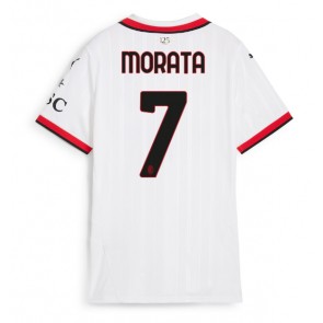 AC Milan Alvaro Morata #7 Venkovní Dres pro Dámy 2024-25 Krátkým Rukávem