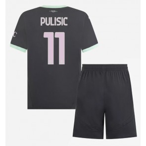 AC Milan Christian Pulisic #11 Alternativní dres komplet pro Děti 2024-25 Krátkým Rukávem (+ Krátké kalhoty)