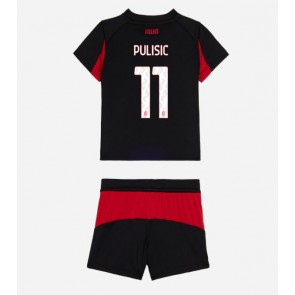 AC Milan Christian Pulisic #11 Domácí dres komplet pro Děti 2025-26 Krátkým Rukávem (+ Krátké kalhoty)