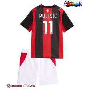 AC Milan Christian Pulisic #11 Domácí dres komplet pro Děti 2026-27 Krátkým Rukávem (+ Krátké kalhoty)