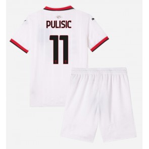 AC Milan Christian Pulisic #11 Venkovní dres komplet pro Děti 2024-25 Krátkým Rukávem (+ Krátké kalhoty)
