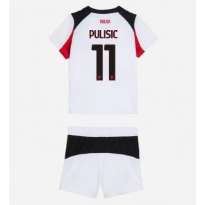 AC Milan Christian Pulisic #11 Venkovní dres komplet pro Děti 2025-26 Krátkým Rukávem (+ Krátké kalhoty)