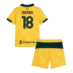 AC Milan Christopher Nkunku #18 Alternativní dres komplet pro Děti 2025-26 Krátkým Rukávem (+ Krátké kalhoty)