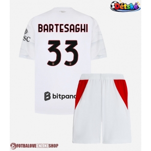 AC Milan Davide Bartesaghi #33 Venkovní dres komplet pro Děti 2026-27 Krátkým Rukávem (+ Krátké kalhoty)