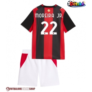 AC Milan Diego Moreira #22 Domácí dres komplet pro Děti 2026-27 Krátkým Rukávem (+ Krátké kalhoty)