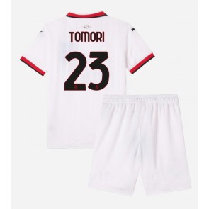 AC Milan Fikayo Tomori #23 Venkovní dres komplet pro Děti 2024-25 Krátkým Rukávem (+ Krátké kalhoty)
