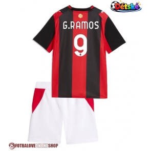 AC Milan Goncalo Ramos #9 Domácí dres komplet pro Děti 2026-27 Krátkým Rukávem (+ Krátké kalhoty)