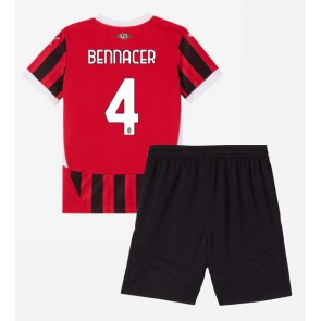 AC Milan Ismael Bennacer #4 Domácí dres komplet pro Děti 2024-25 Krátkým Rukávem (+ Krátké kalhoty)