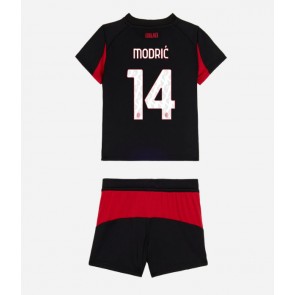 AC Milan Luka Modric #14 Domácí dres komplet pro Děti 2025-26 Krátkým Rukávem (+ Krátké kalhoty)