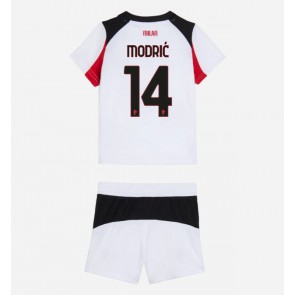 AC Milan Luka Modric #14 Venkovní dres komplet pro Děti 2025-26 Krátkým Rukávem (+ Krátké kalhoty)