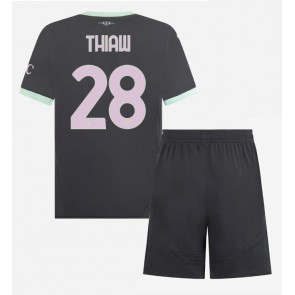 AC Milan Malick Thiaw #28 Alternativní dres komplet pro Děti 2024-25 Krátkým Rukávem (+ Krátké kalhoty)