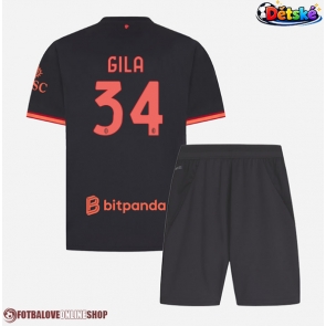 AC Milan Mario Gila #34 Alternativní dres komplet pro Děti 2026-27 Krátkým Rukávem (+ Krátké kalhoty)