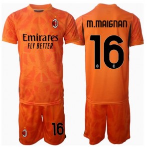 AC Milan Mike Maignan #16 Brankář Venkovní dres komplet pro Děti 2024-25 Krátkým Rukávem (+ Krátké kalhoty)