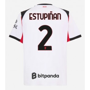 AC Milan Pervis Estupinan #2 Venkovní Dres 2025-26 Krátkým Rukávem