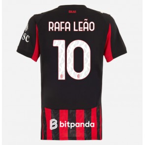 AC Milan Rafael Leao #10 Domácí Dres pro Dámy 2025-26 Krátkým Rukávem