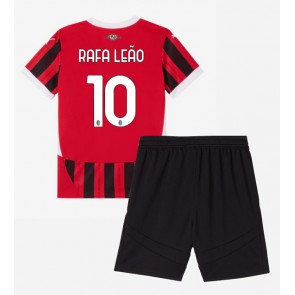 AC Milan Rafael Leao #10 Domácí dres komplet pro Děti 2024-25 Krátkým Rukávem (+ Krátké kalhoty)