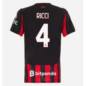 AC Milan Samuele Ricci #4 Domácí Dres pro Dámy 2025-26 Krátkým Rukávem