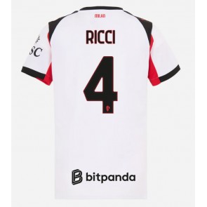AC Milan Samuele Ricci #4 Venkovní Dres pro Dámy 2025-26 Krátkým Rukávem