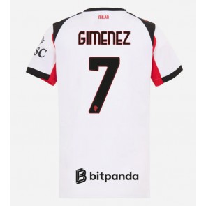 AC Milan Santiago Gimenez #7 Venkovní Dres pro Dámy 2025-26 Krátkým Rukávem AC Milan Santiago Gimenez #7 Venkovní Dres pro Dámy 2025-26 Krátkým Rukávem