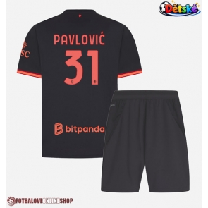 AC Milan Strahinja Pavlovic #31 Alternativní dres komplet pro Děti 2026-27 Krátkým Rukávem (+ Krátké kalhoty)