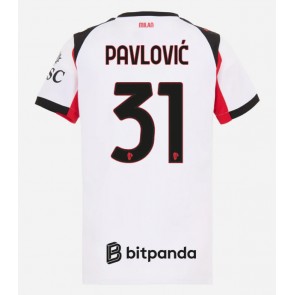 AC Milan Strahinja Pavlovic #31 Venkovní Dres pro Dámy 2025-26 Krátkým Rukávem