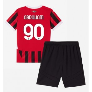 AC Milan Tammy Abraham #90 Domácí dres komplet pro Děti 2024-25 Krátkým Rukávem (+ Krátké kalhoty)