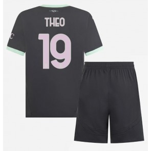 AC Milan Theo Hernandez #19 Alternativní dres komplet pro Děti 2024-25 Krátkým Rukávem (+ Krátké kalhoty)