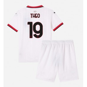 AC Milan Theo Hernandez #19 Venkovní dres komplet pro Děti 2024-25 Krátkým Rukávem (+ Krátké kalhoty)