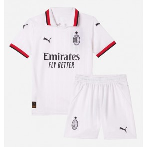 AC Milan Venkovní dres komplet pro Děti 2024-25 Krátkým Rukávem (+ Krátké kalhoty)