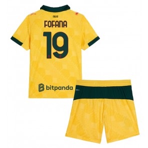 AC Milan Youssouf Fofana #19 Alternativní dres komplet pro Děti 2025-26 Krátkým Rukávem (+ Krátké kalhoty)
